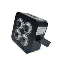 Projecteur LED PAR 4x18W 6-en-1 sur batterie, contrôle WiFi DMX via application pour scène, mariage, fête, DJ, événement