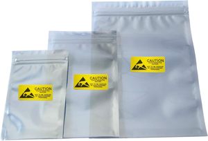 Lámina impresa Antiestática Zip Lock Embalaje Barrera de humedad Mbb Bolsa de vacío para electrónica ESD Bolsa de protección antiestática - Product Image 3