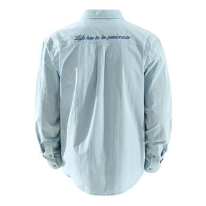 Chemise décontractée en coton pour <span class=keywords><strong>homme</strong></span> OEM ODM, respirante, infroissable, à manches longues, avec logo personnalisé pour les acheteurs de marques - Product Image 4