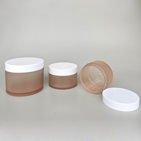 Bocaux en plastique PET de 4 oz et 8 oz, 150 ml, à parois épaisses, à large ouverture, dépolis, orange et vert, 250 g, à fond épais, pour crème