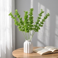 Bunga Plastik Imitasi Moluccella 90cm, Daun Hijau, Dekorasi Rumah, Pernikahan, Halloween, Hiasan Rumah
