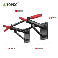 Barra de dominadas de pared TOPKO, barra de ejercicio para interiores, barra de barbilla, multifunción, puerta montada en la pared, barra Horizontal, equipo de Fitness