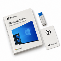 Windows 10 Professionnel en Boîte avec Clé USB et Clé d'Activation, Activation Mondiale en Anglais, Garantie de 6 Mois