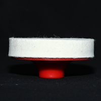Disque de polissage robuste avec support en plastique stable, roue de polissage en feutre de laine à dos plastique