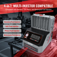 Limpiador de Inyectores de Combustible Piezoeléctricos GATmatic Ultrasónico 4 en 1 de 6 Cilindros GDI, Analizador de Motor para Todos los Autos y Motocicletas