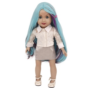 Accessoires de poupée 18 pouces, vêtements de cheveux bouclés, convient aux poupées de 18 pouces comme notre génération My Life, perruques de poupée de 18 pouces - Product Image 1