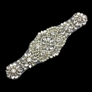 Garnitures en cristal de strass pour femmes, fait main, à coudre sur ou à repasser sur des appliques pour robe de mariée, ceinture, <span class=keywords><strong>porte</strong></span>-jarretelles pour la tête, accessoires de chaussures - Product Image 1