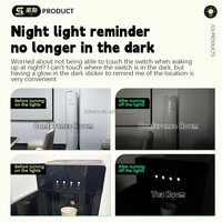 Autocollant personnalisable rond lune étoiles nuit lueur pour mur