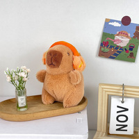 Peluche Capybara Mignonne avec Capuche et Ailes, Poupée de Simulation, Petite Taille, Animaux en Peluche, Jouet Doux Anime, Fête d'Anniversaire