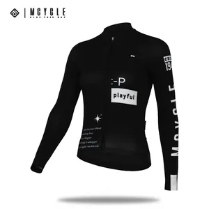 Mcycle Venta al por mayor Ciclismo Ropa Tops Bicicleta Transpirable Manga larga Bicicleta Ciclismo Camisas Diseño personalizado Mujeres Ciclismo Jersey