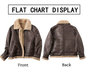 سترة مخصصة مريحة ودافئة في الهواء الطلق أنيقة سترة واقية فاخرة سترة جلدية الفراء للرجال - Product Image 4