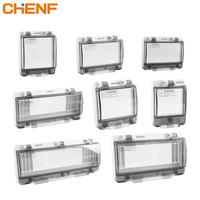 0405B IP66 Électrique facile à utiliser anti-desserrage Protecteur Transparent ABS matériel étanche fenêtre couverture interrupteur boîte