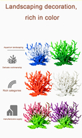 Simulation herbe d'eau décor plante aquatique ornement aquarium modèle de corail résine corail Sculpture