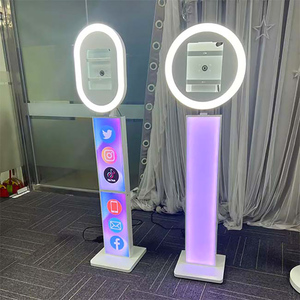 Nouvelle Machine Photobooth iPad 2026 avec Écran Tactile LCD, Imprimante Sans Fil Portable, Design Ovale pour Entreprises <span class=keywords><strong>Photo</strong></span> - Product Image 1