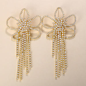 売れ筋フラワーチェストステッカー セクシーで面白いフリンジ付きラインストーンバストステッカー チェストステッカー - Product Image 3