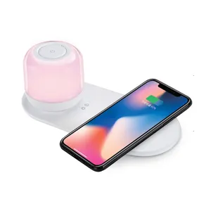 2022 New design Wireless charger lamp Factory supplier 2 in 1 wireless charger for bedside