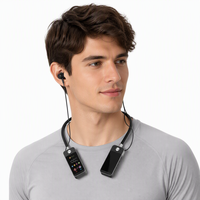 Écouteurs sans fil Bluetooth 5.4 à tour de cou, casque stéréo avec carte TF, idéal pour le sport et les affaires