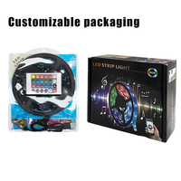 Tira de Luces LED Decorativas RGB 5050 de 12V y 1M para TV con Control Remoto