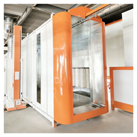 Cabine de peinture en poudre double poste pratique, approvisionnement direct usine, exportation au Moyen-Orient pour la pulvérisation de profilés métalliques