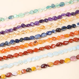 Gül kuvars kristal şifa takı yarı mamul ürünler doğal şekilli deliklerle ham taşlar boncuk ezilmiş taşlar toptan - Product Image 4