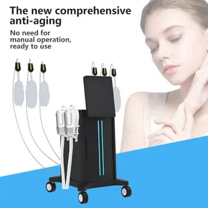 Non invasif emrf microcourant élimination des rides rf resserrement de la peau stimulateur musculaire lifting du visage ems pe machine pour le visage