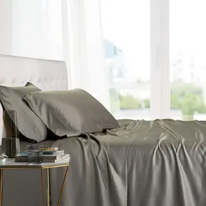 उच्च गुणवत्ता बांस microfiber बिस्तर परीक्षण द्वारा मिश्रित कपड़े शीट सेट
