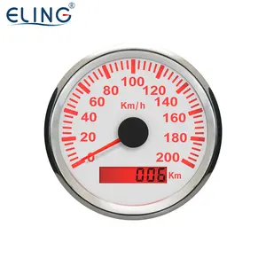 ELING Waterproof 85MM Car Truck Motorcycle Meter GPS Speedometer Speedo Odometer 120 kmh 200 KM/H with Backlight 12V 24Volts