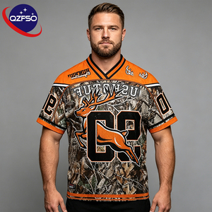 QZFSO Custom Hip Hop Vintage Sublimation Soccer T Shirt American Football Uniform <b>Top</b> Rhinestone Mesh Fabric Rugby Sport Jersey - Product Image 1