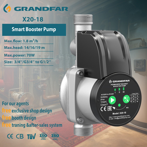 Pompe de circulation silencieuse Grandfar 24V Mini intelligente à trois vitesses pour eau chaude X20-18 à fonctionnement silencieux et réduction de bruit - Product Image 1
