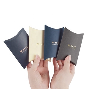 Small Simple Neutral Solid Color Gift Candy Packaging Box Spot Special Paper Hot Stamping Small Gift Pillow Box