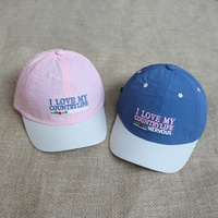 Casquettes de baseball décontractées pour enfants, légères, bicolores, en nylon à séchage rapide, avec logo brodé personnalisé, pour garçons et filles, de bonne qualité, pour les sports de plein air