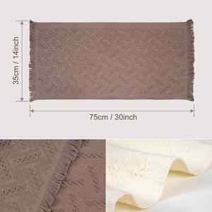 Jacquard Cotton Hand Face <b>Towels</b> Soft Absorbent With Fringe Trim for Bathroom Home and <b>Guest</b> Room - Product Image 3