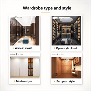 Luxury Italian U-shaped Walk-in Closet <strong>Wardrobe</strong> Modern LED Lighting Custom Bedroom Modular Open <strong>Storage</strong> <strong>Wardrobe</strong> Cabinet <strong>Unit</strong> - Product Image 5