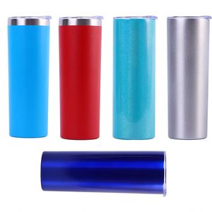 Double Wall Stainless Steel Vacuum Blank Sublimation Sport Water Bottle Insulated 20oz Tumbler <b>with</b> Lid and <b>Straw</b> - Product Image 1