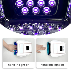 Lampada UV LED Ricaricabile ad Alta Potenza 126W 365nm <span class=keywords><strong>per</strong></span> Asciugatura e Polimerizzazione <span class=keywords><strong>Unghie</strong></span>, <span class=keywords><strong>per</strong></span> Uso Professionale e Domestico - Product Image 2