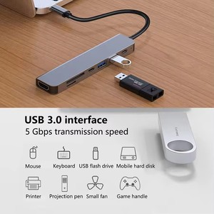 อะแดปเตอร์ USB ฮับ4K 60Hz 30Hz <span class=keywords><strong>Type</strong></span> <span class=keywords><strong>C</strong></span> HD 2.0 3.0 USB <span class=keywords><strong>iPad</strong></span> Pro M1อุปกรณ์เสริมสำหรับพีซี - Product Image 6