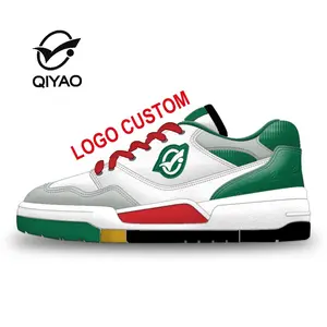 Logo personalizzato marca bianco verde Low Top Stock X scarpe da basket retrò donna Sport Trainer Sneaker per uomo