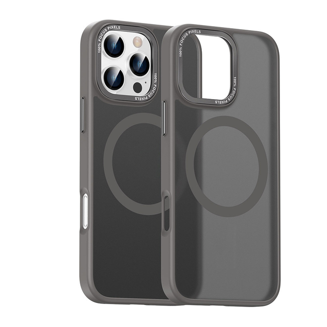 Factory Customized Matte Clear TPU PC Phone Case for iPhone 16 Magetic Case Alloy Button Mobile Phone Case for iPhone 16 Pro Max