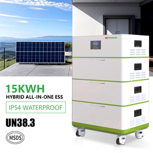 Système de stockage d'énergie solaire empilable Victpower 15 kWh, batterie LiFePO4, pack solaire, onduleur hybride BMS 5-10 kW, hors réseau, IP54 - Product Image 1