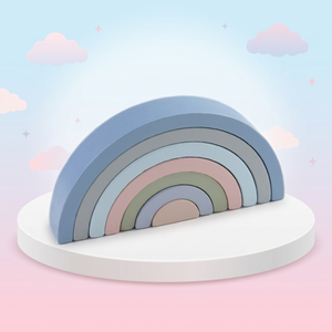 Blocchi Impilabili in Legno Arcobaleno 7 Colori Gioco Educativo Montessori <span class=keywords><strong>Forme</strong></span> <span class=keywords><strong>Geometriche</strong></span> Creative per Bambini 2-4 Anni Asilo Nido - Product Image 1