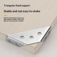 Support d'angle multifonctionnel en acier inoxydable épaissi pour armoire murale, connecteur en fer à trois côtés, modèle trapézoïdal suspendu