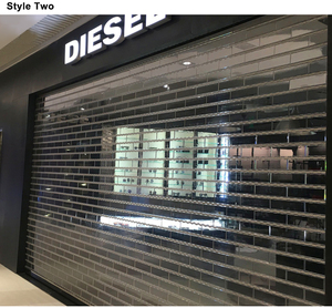 Volets roulants de garage en polycarbonate transparent électrique moderne au design personnalisé Volets roulants pour portes coulissantes automatiques Matériau - Product Image 3