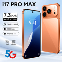 Smartphone I17 Pro Max 5G Original Berkualitas Tinggi 2025 Terlaris, Buka Kunci Wajah, Layar Definisi Tinggi 7.3 Inci, Pengisian Cepat
