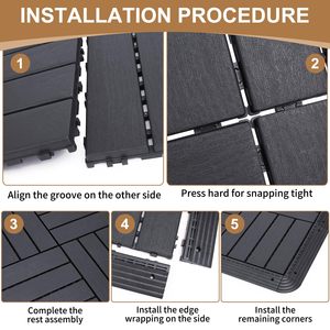 Giá rẻ bên ngoài PP cơ sở sàn gạch lồng vào nhau Nhựa <span class=keywords><strong>WPC</strong></span> decking gạch ngoài trời - Product Image 3