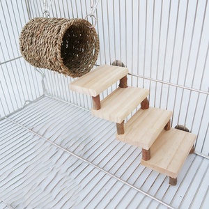 Accessoires de cage pour animaux de compagnie Hamsters Gerbilles <span class=keywords><strong>Rat</strong></span> Petits animaux Escalade Jouets à mâcher Hamster Échelle en bois Pont <span class=keywords><strong>Hamac</strong></span> Facile à installer - Product Image 4