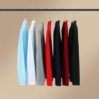 Polo à manches longues en coton 220G, couleur unie, col rabattu, broderie personnalisée avec logo OEM, prix d'usine