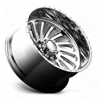 Jantes en alliage forgé monobloc personnalisées SL 22X12 24X12 24X14 8x165.1 8x180 polies à déport profond pour Ford F150 F350 RAM 1500