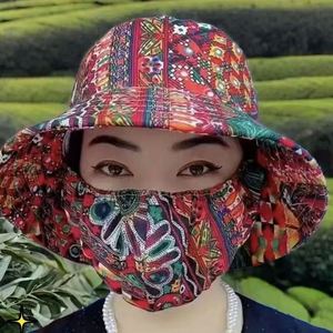 Nouveau <span class=keywords><strong>chapeau</strong></span> <span class=keywords><strong>de</strong></span> pêcheur intégré avec protection solaire et masque anti-poussière, <span class=keywords><strong>chapeau</strong></span> <span class=keywords><strong>de</strong></span> <span class=keywords><strong>jardinier</strong></span> à carreaux couvrant le visage et prévenant les couleurs violets - Product Image 4