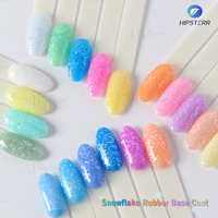 Vernis à ongles gel OEM/ODM Hiver Flocons de neige Paillettes Base en caoutchouc Couleurs Néon UV/LED Échantillons Gratuits