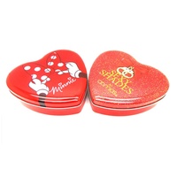 Boîte de conserve en métal en forme de coeur vide Offre Spéciale pour boîte de rangement de bonbons